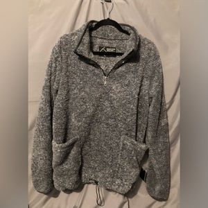 BSP 1/4 zip fuzzy sweatshirt